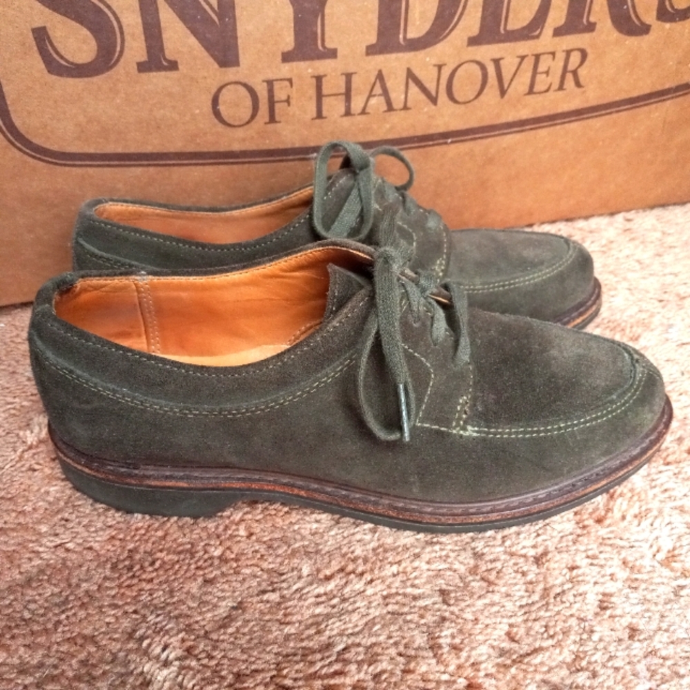 Vintage Ralph Lauren Genuine Leather Suede Woman's Green Shoes Size 6M